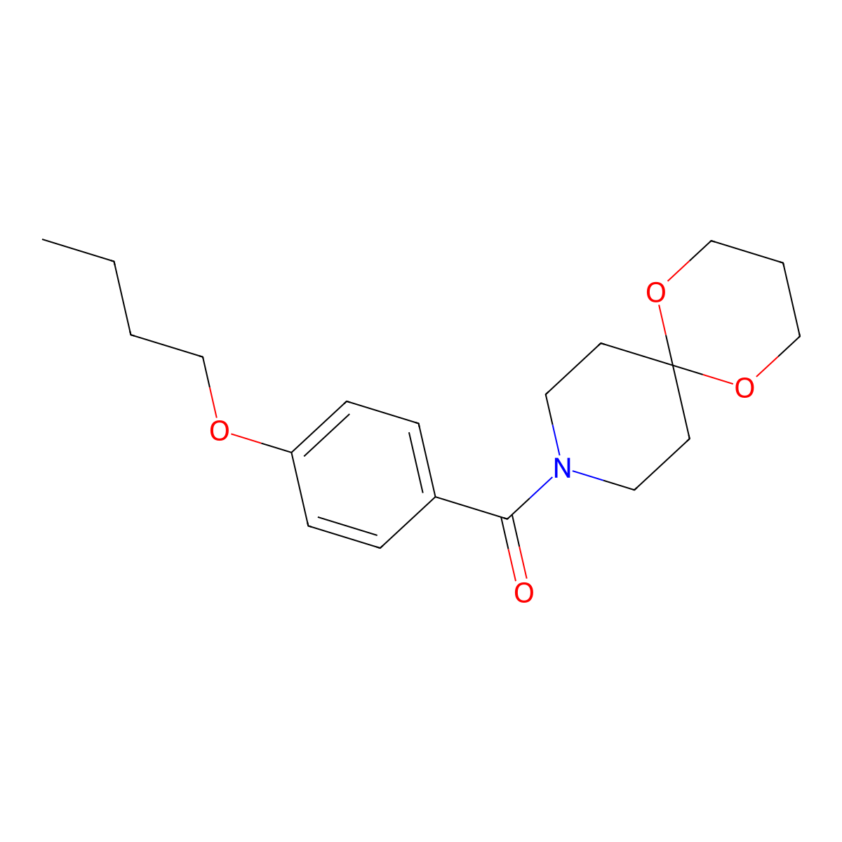 9-(4-Butoxybenzoyl)-1,5-dioxa-9-azaspiro[5.5]undecane molecular structure, CAS 1351658-14-4