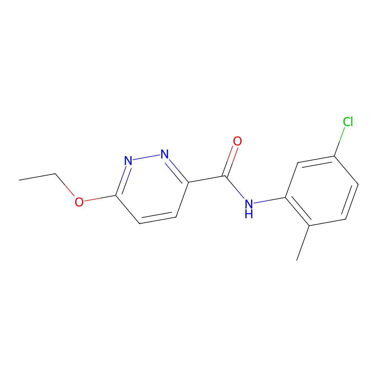 N-(5-chloro-2-methylphenyl)-6-ethoxypyridazine-3-carboxamide molecular structure, CAS 1351658-34-8