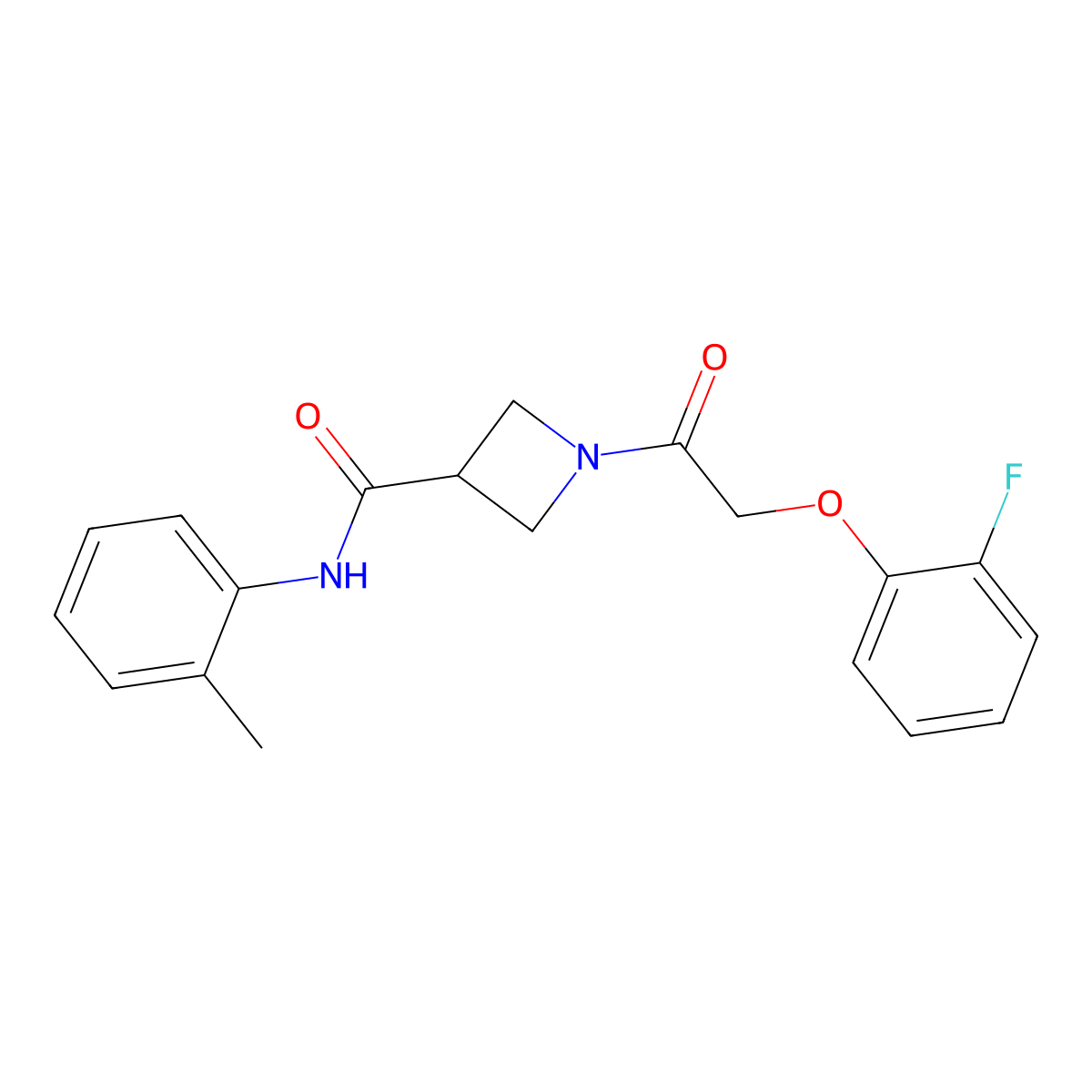 1-(2-(2-fluorophenoxy)acetyl)-N-(o-tolyl)azetidine-3-carboxamide molecular structure, CAS 1351658-38-2