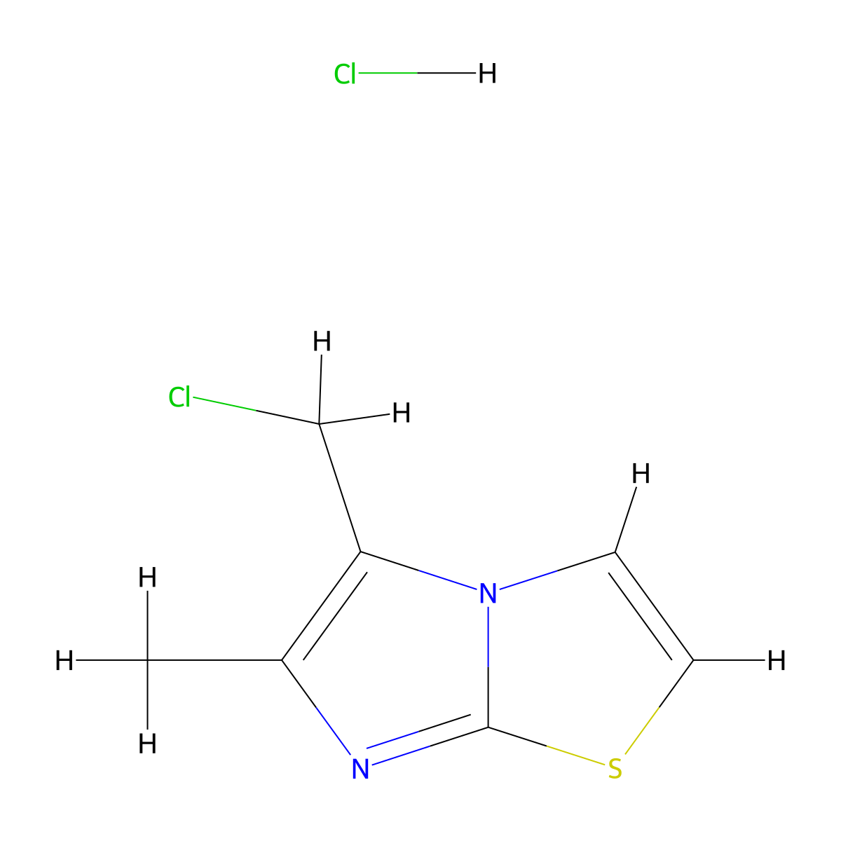 5-(Chloromethyl)-6-methylimidazo[2,1-b][1,3]thiazole hydrochloride molecular structure, CAS 1351659-19-2