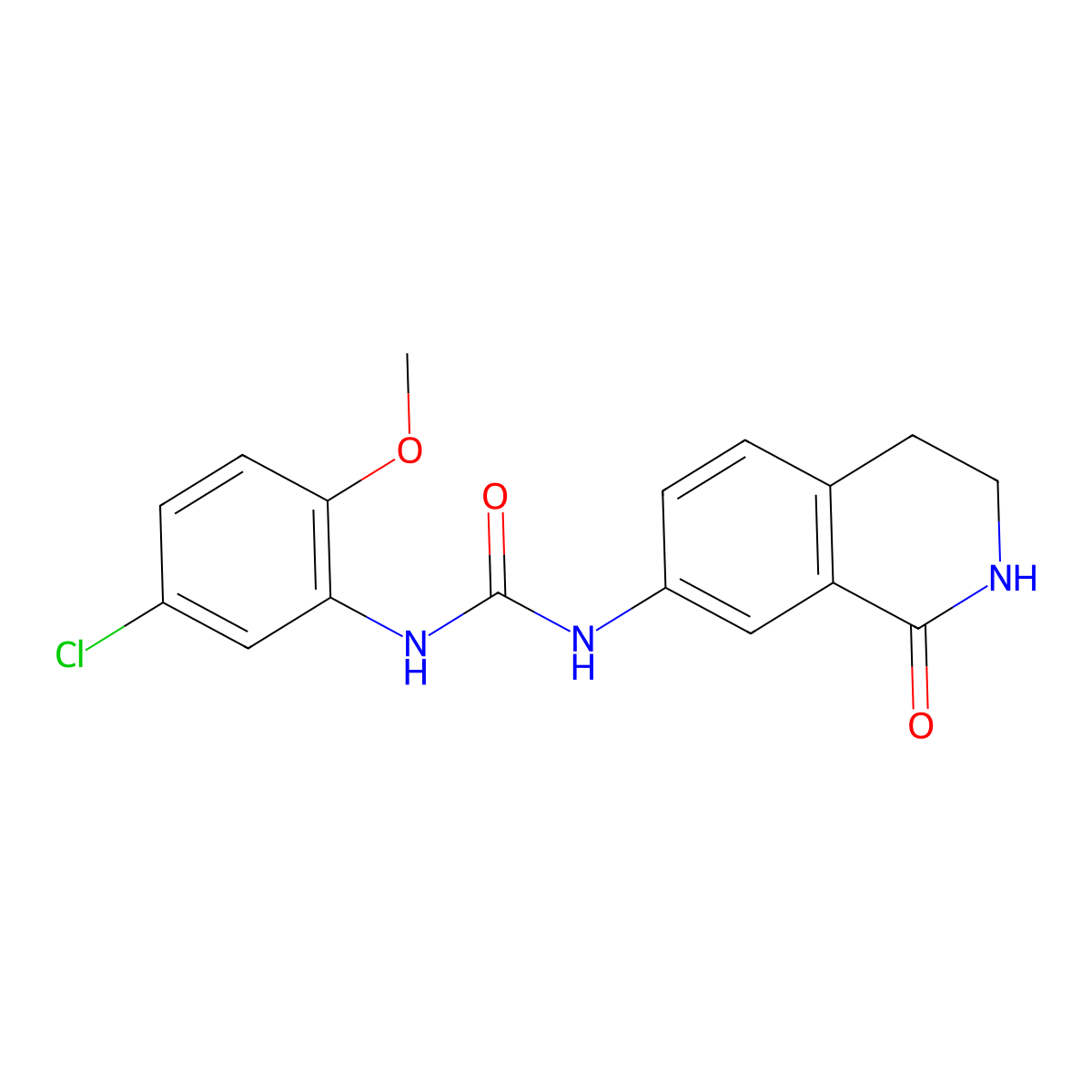 1-(5-Chloro-2-methoxyphenyl)-3-(1-oxo-1,2,3,4-tetrahydroisoquinolin-7-yl)urea molecular structure, CAS 1351659-28-3