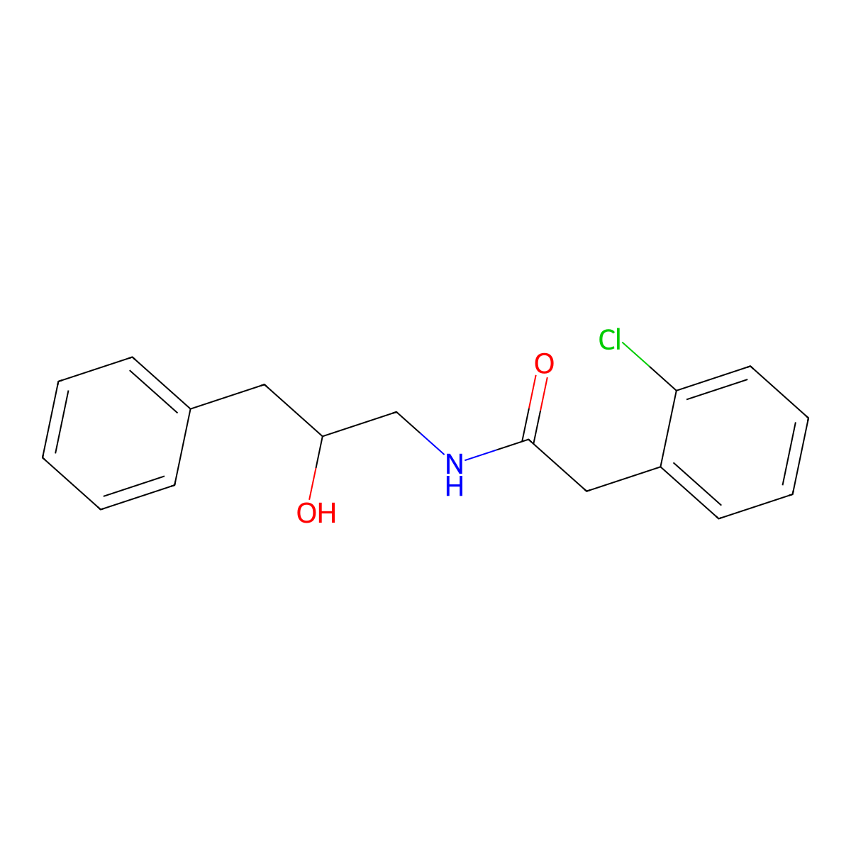 2-(2-chlorophenyl)-N-(2-hydroxy-3-phenylpropyl)acetamide molecular structure, CAS 1351659-70-5