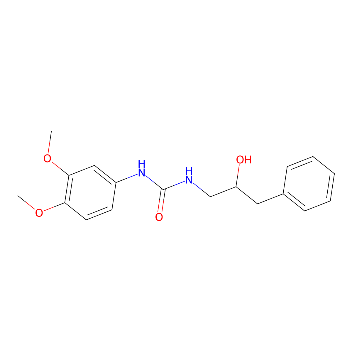 1-(3,4-Dimethoxyphenyl)-3-(2-hydroxy-3-phenylpropyl)urea molecular structure, CAS 1351659-78-3