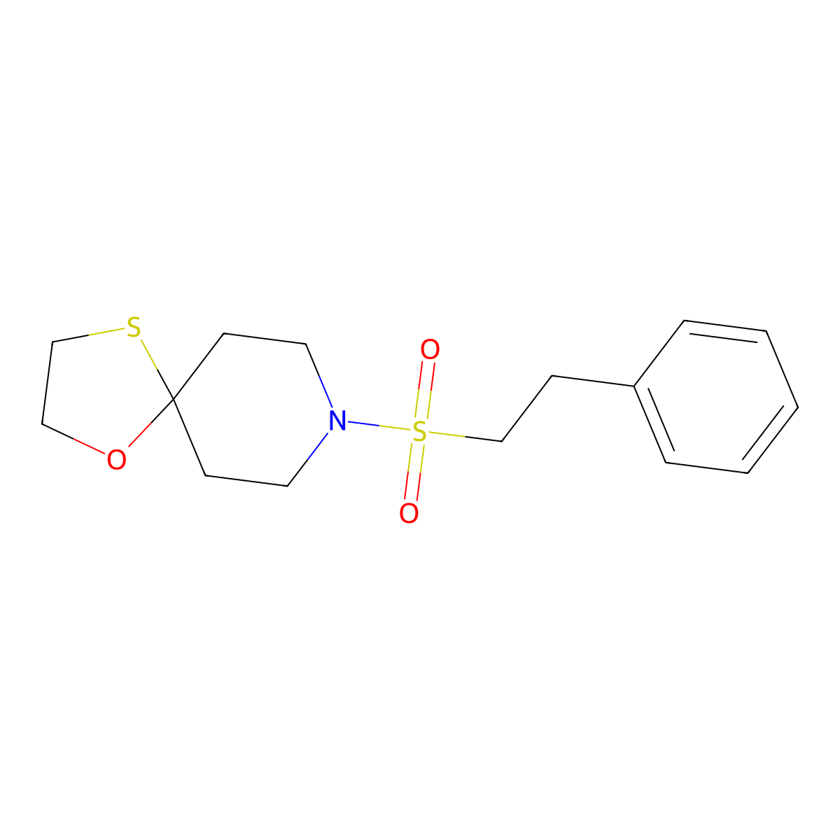 8-(Phenethylsulfonyl)-1-oxa-4-thia-8-azaspiro[4.5]decane molecular structure, CAS 1351659-85-2
