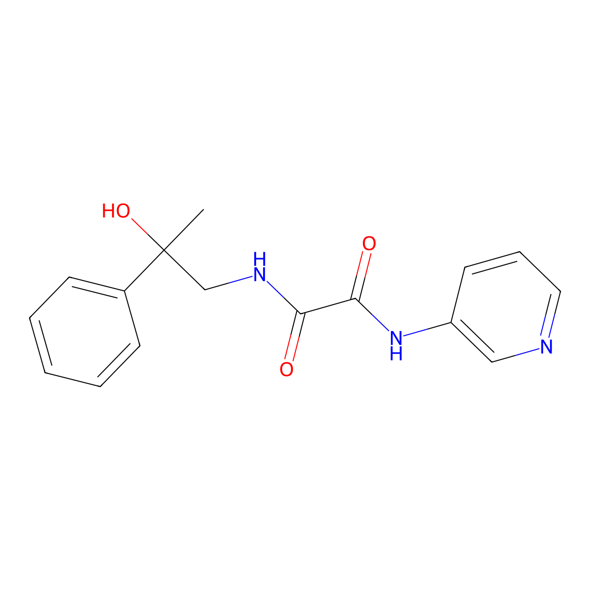 N1-(2-hydroxy-2-phenylpropyl)-N2-(pyridin-3-yl)oxalamide molecular structure, CAS 1351659-88-5