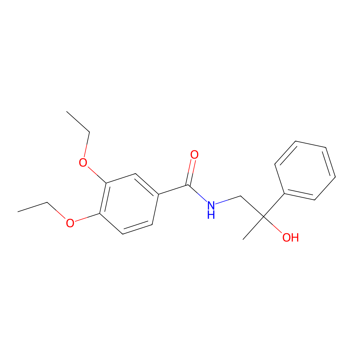 3,4-diethoxy-N-(2-hydroxy-2-phenylpropyl)benzamide molecular structure, CAS 1351659-93-2
