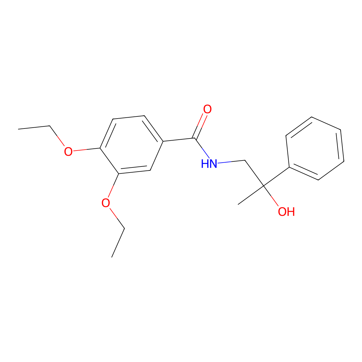 3,4-diethoxy-N-(2-hydroxy-2-phenylpropyl)benzamide molecular structure, CAS 1351659-93-2