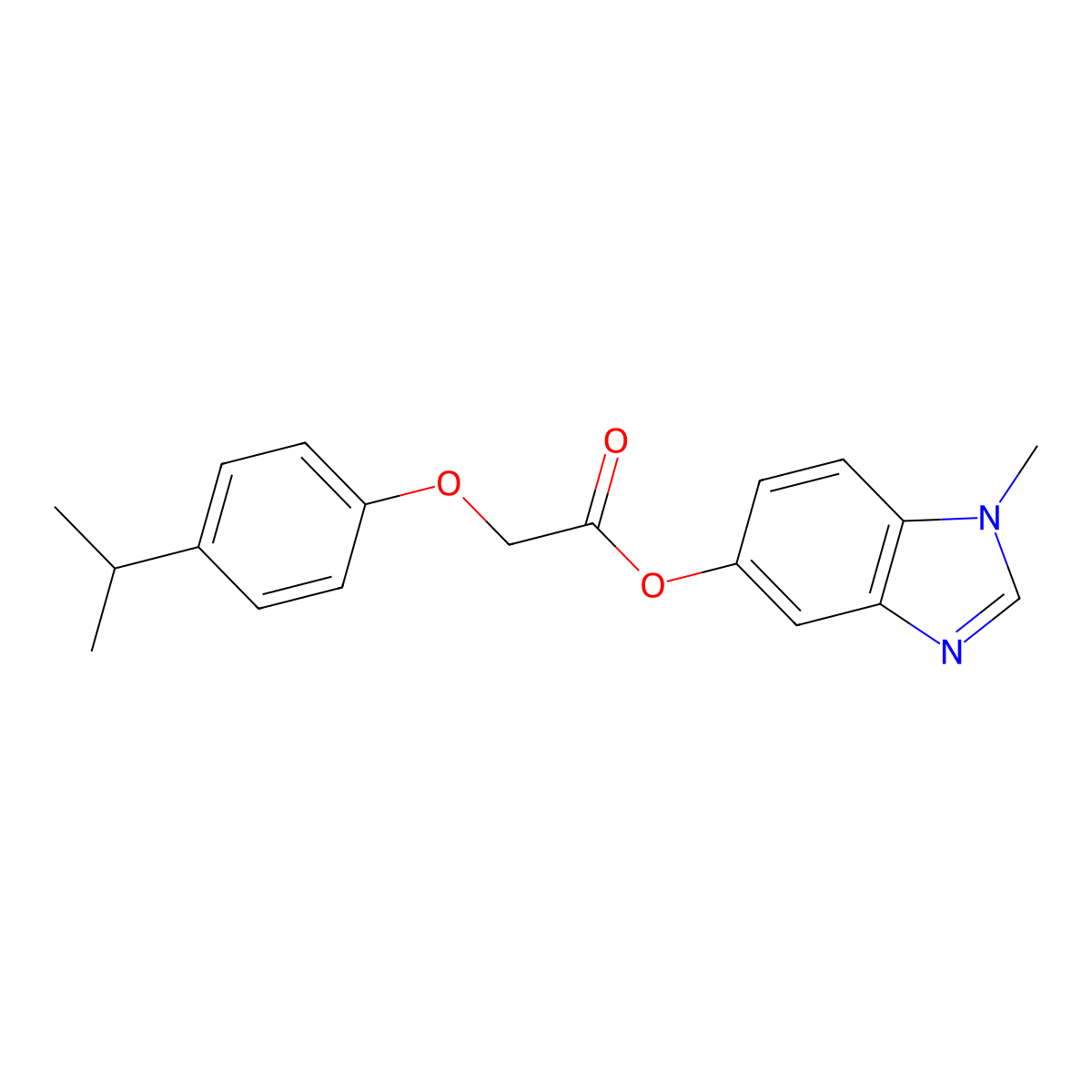 1-methyl-1H-benzo[d]imidazol-5-yl 2-(4-isopropylphenoxy)acetate molecular structure, CAS 1351659-97-6