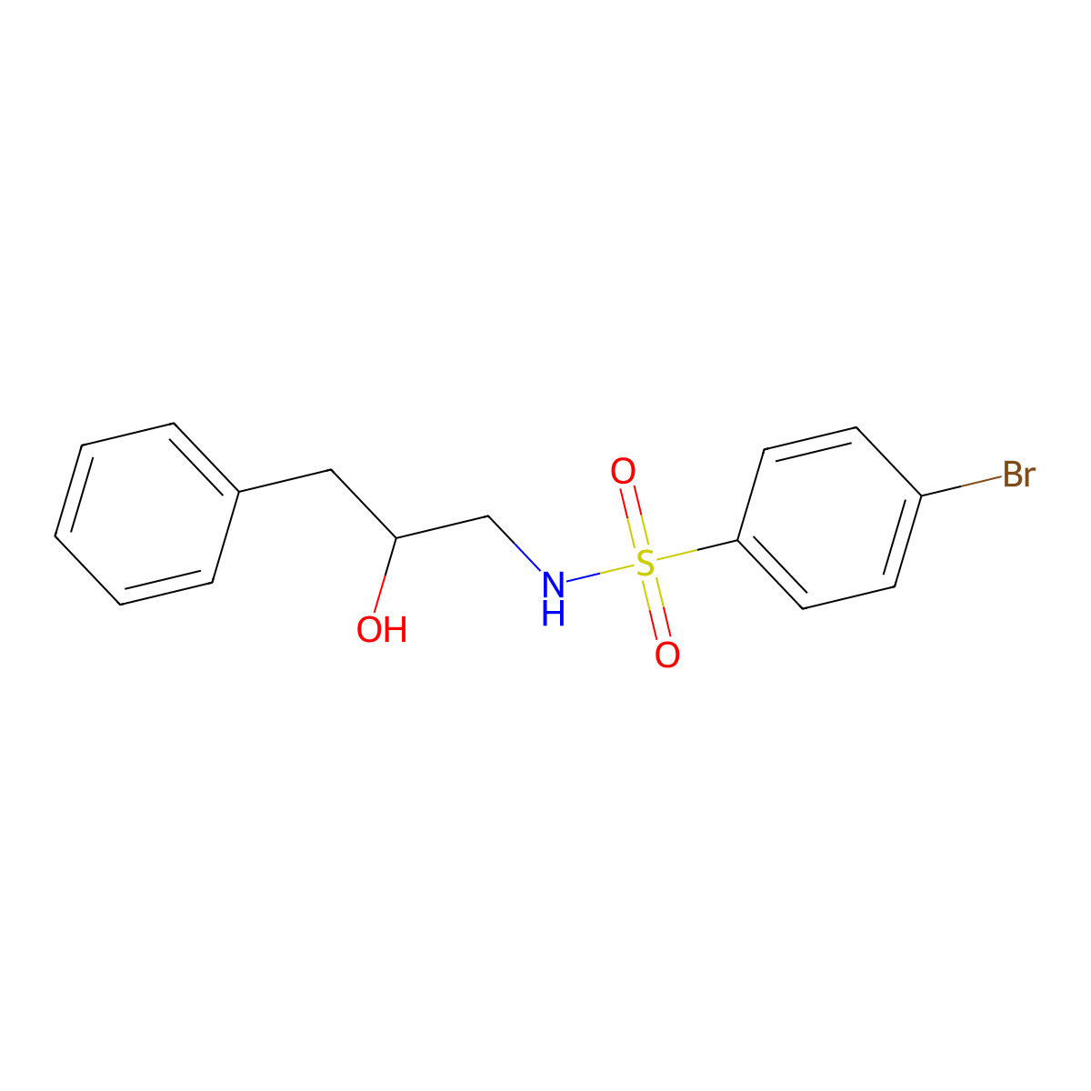 4-bromo-N-(2-hydroxy-3-phenylpropyl)benzenesulfonamide molecular structure, CAS 1351660-24-6