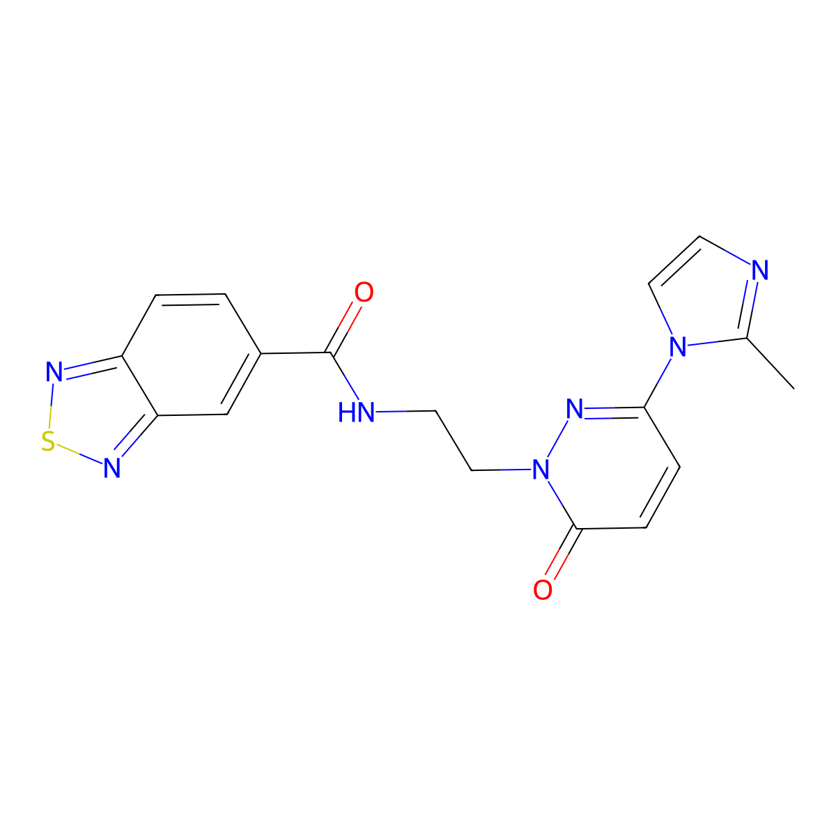 N-(2-(3-(2-methyl-1H-imidazol-1-yl)-6-oxopyridazin-1(6H)-yl)ethyl)benzo[c][1,2,5]thiadiazole-5-carboxamide molecular structure, CAS 1351660-30-4