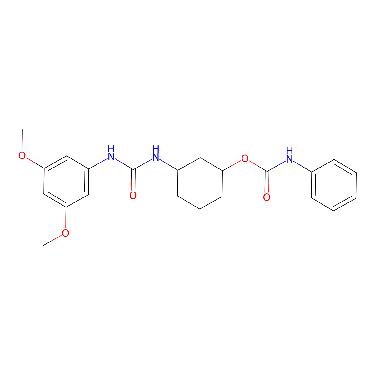 3-(3-(3,5-Dimethoxyphenyl)ureido)cyclohexyl phenylcarbamate molecular structure, CAS 1351660-49-5