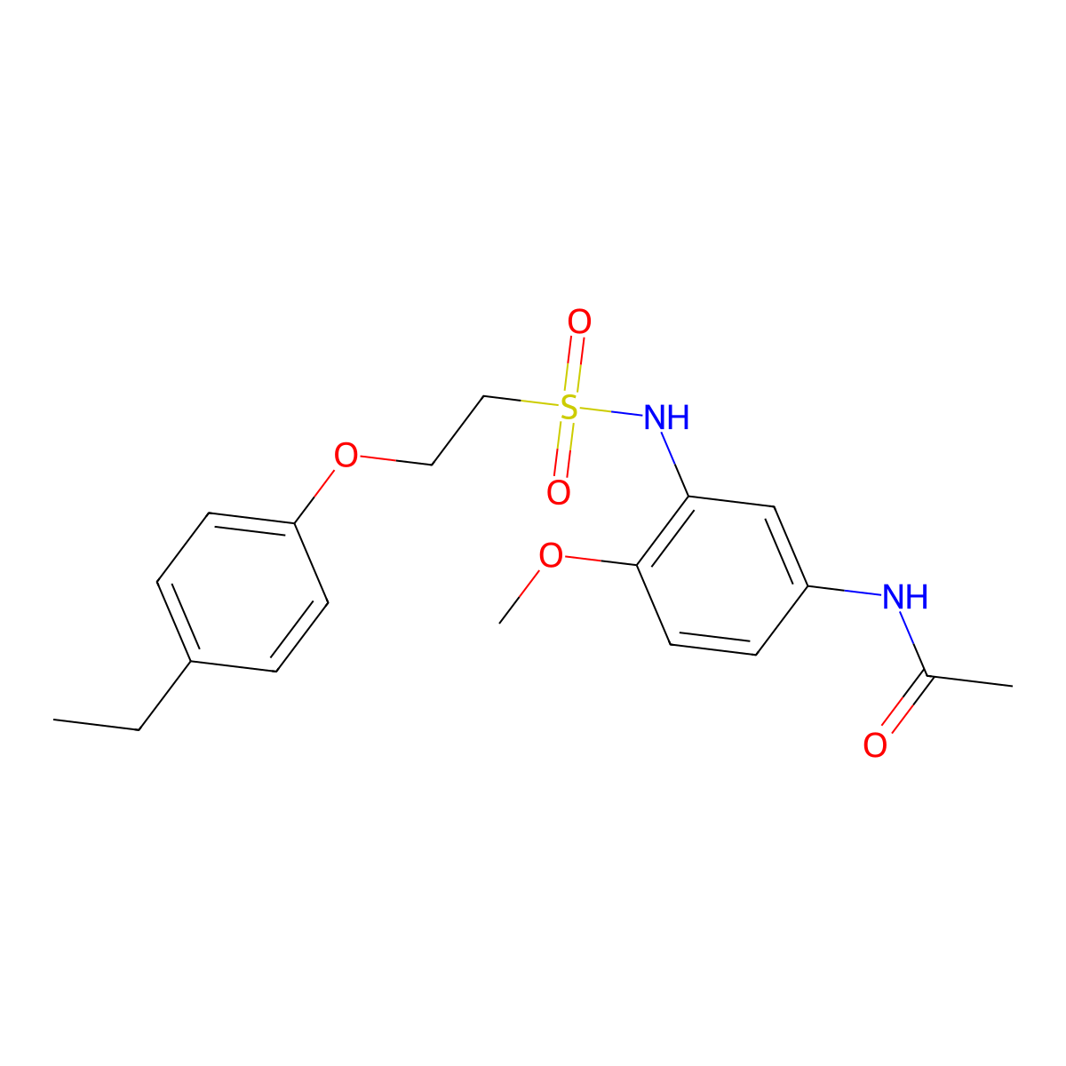 N-{3-[2-(4-ethylphenoxy)ethanesulfonamido]-4-methoxyphenyl}acetamide molecular structure, CAS 1351661-24-9