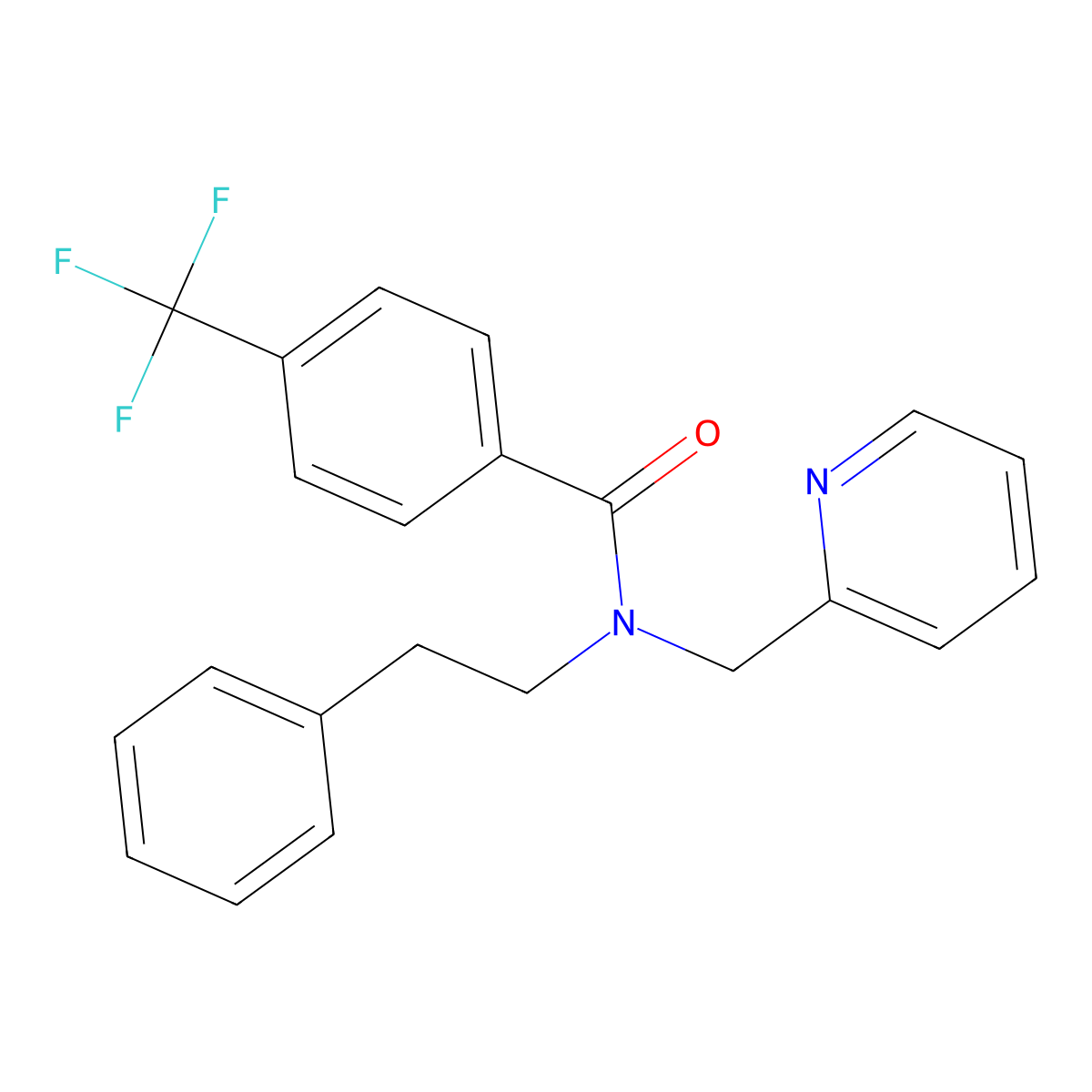 N-phenethyl-N-(pyridin-2-ylmethyl)-4-(trifluoromethyl)benzamide molecular structure, CAS 1351661-62-5