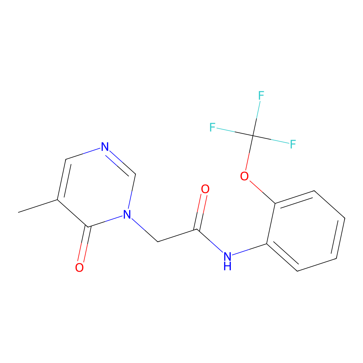 2-(5-methyl-6-oxopyrimidin-1(6H)-yl)-N-(2-(trifluoromethoxy)phenyl)acetamide molecular structure, CAS 1351662-12-8