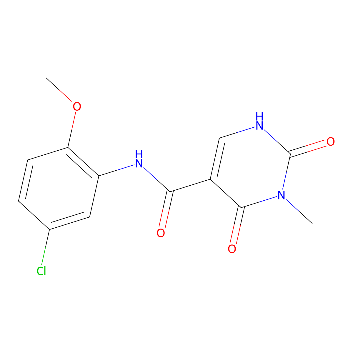 N-(5-chloro-2-methoxyphenyl)-3-methyl-2,4-dioxo-1,2,3,4-tetrahydropyrimidine-5-carboxamide molecular structure, CAS 1351662-20-8