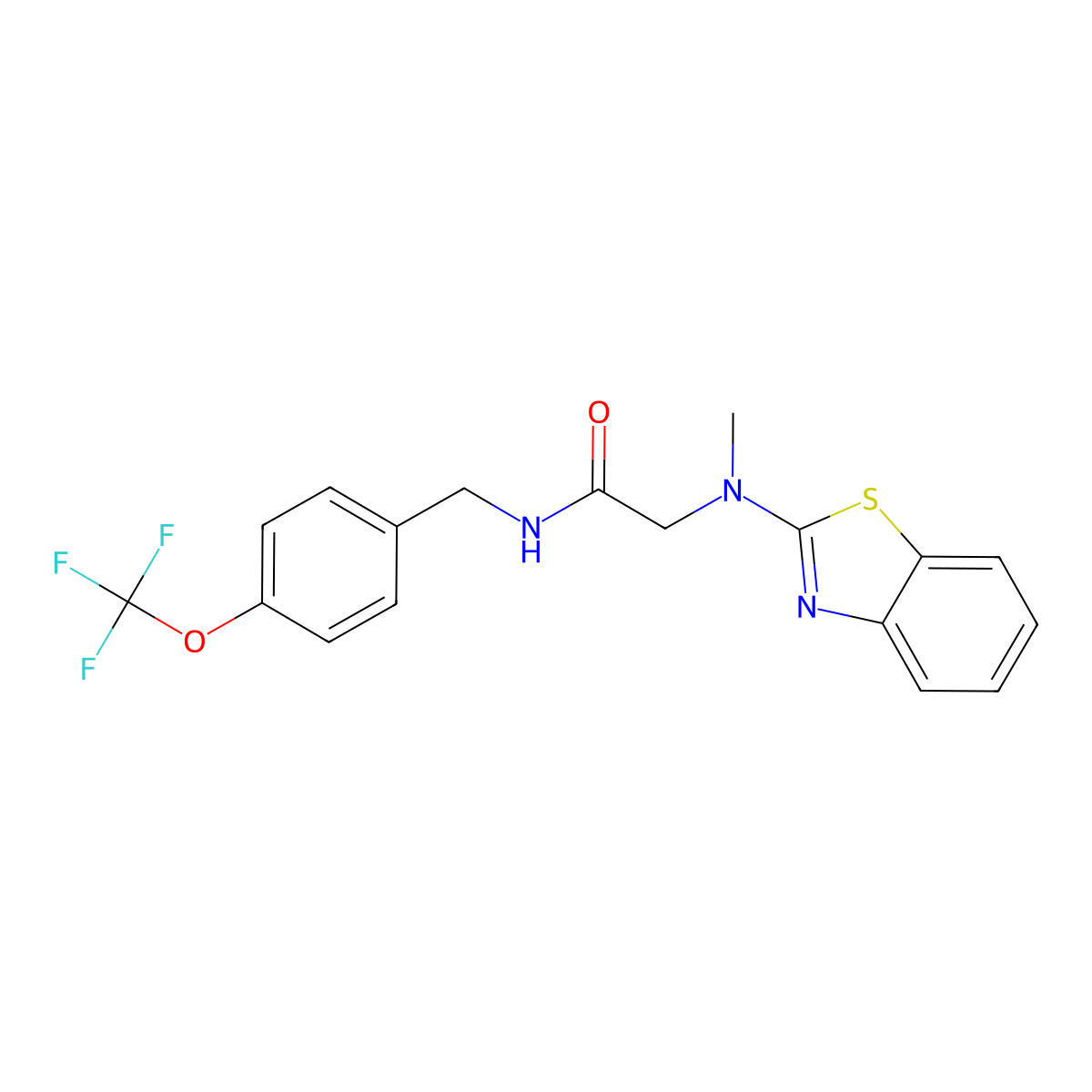 2-[(1,3-benzothiazol-2-yl)(methyl)amino]-N-{[4-(trifluoromethoxy)phenyl]methyl}acetamide molecular structure, CAS 1351662-26-4