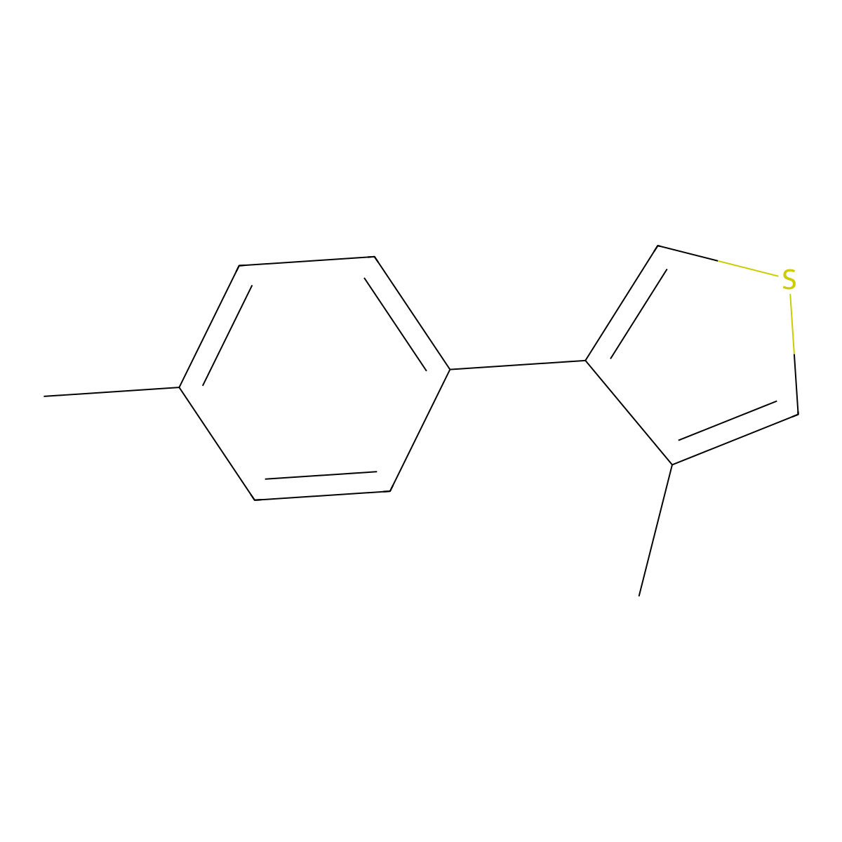 3-Methyl-4-(4-methylphenyl)thiophene molecular structure, CAS 1351662-69-5