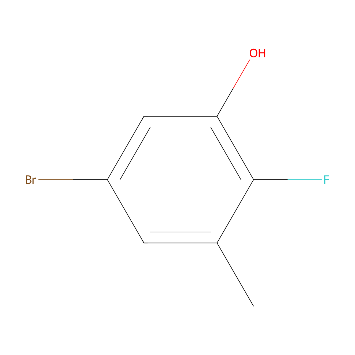 5-Bromo-2-fluoro-3-methylphenol molecular structure, CAS 1351668-25-1