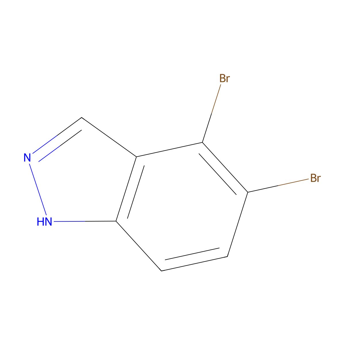 4,5-Dibromo-1H-indazole molecular structure, CAS 1351668-28-4
