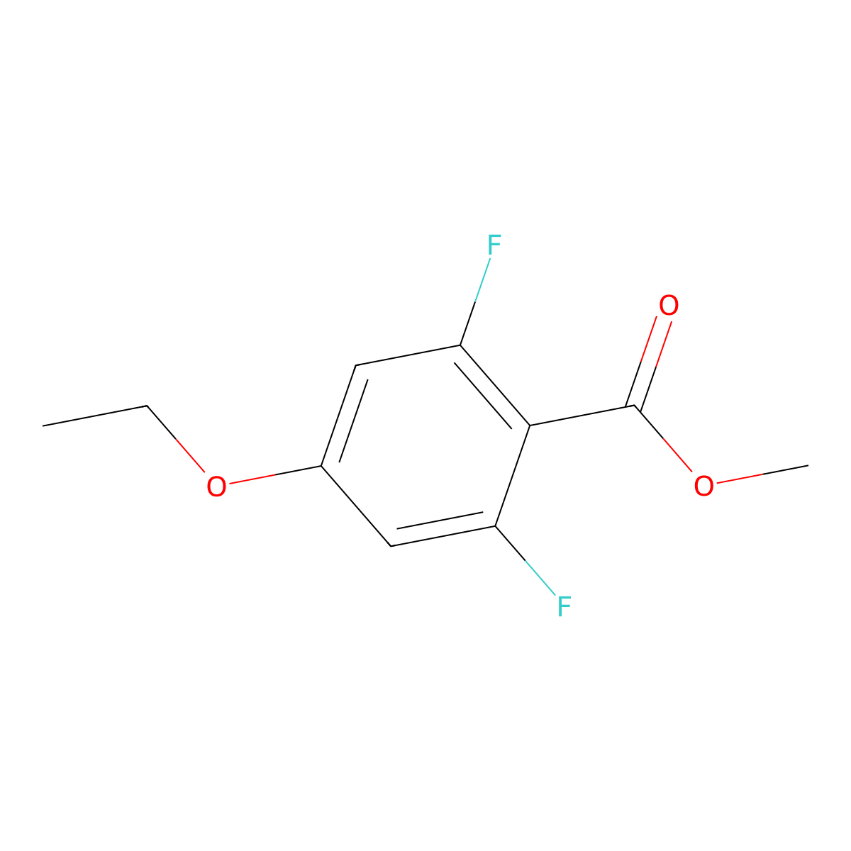 Methyl 4-ethoxy-2,6-difluorobenzoate molecular structure, CAS 1351668-30-8