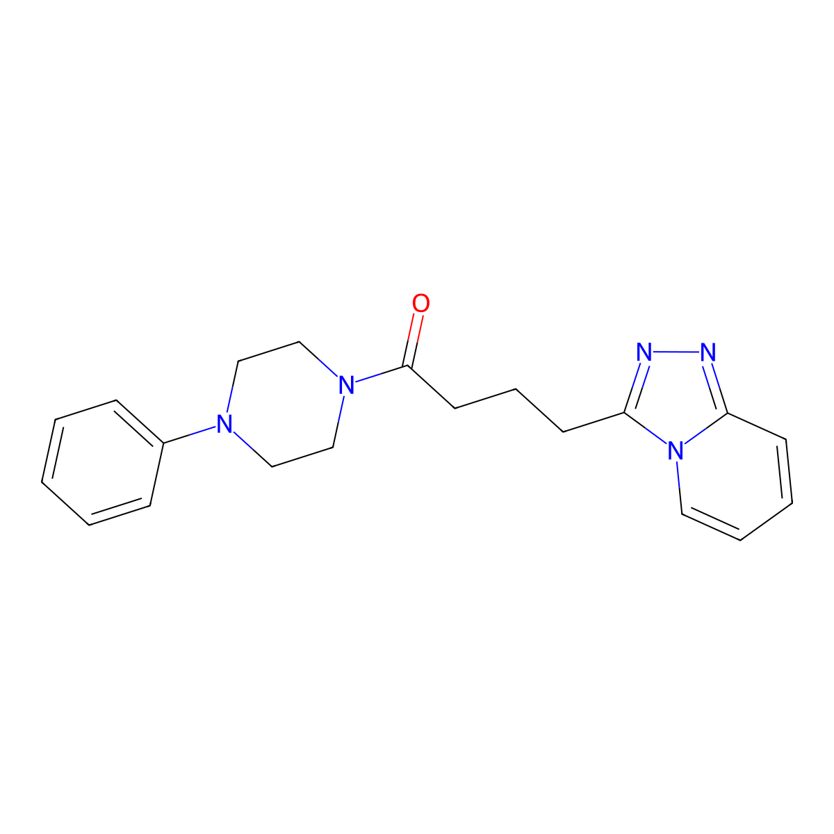 1-(4-Phenylpiperazin-1-yl)-4-([1,2,4]triazolo[4,3-a]pyridin-3-yl)butan-1-one molecular structure, CAS 1351679-25-8