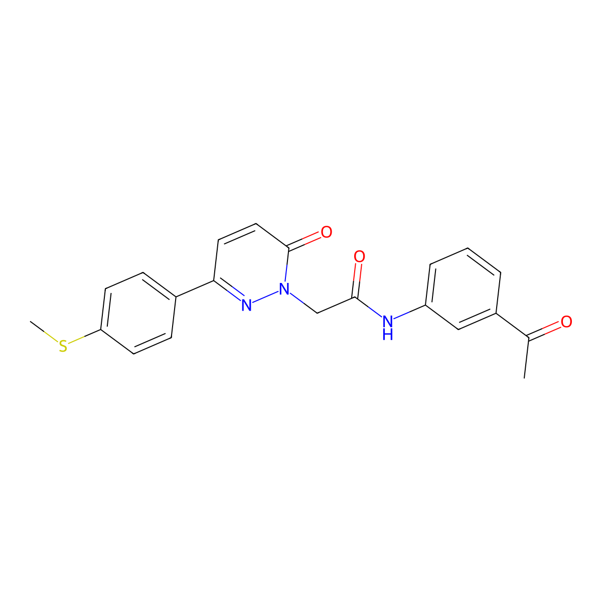 N-(3-acetylphenyl)-2-{3-[4-(methylsulfanyl)phenyl]-6-oxopyridazin-1(6H)-yl}acetamide molecular structure, CAS 1351679-45-2