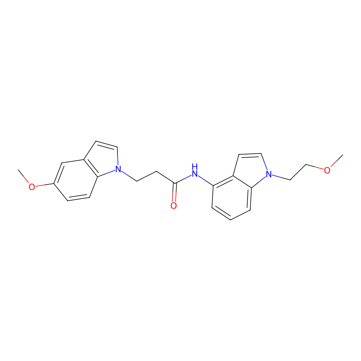 N-[1-(2-methoxyethyl)-1H-indol-4-yl]-3-(5-methoxy-1H-indol-1-yl)propanamide molecular structure, CAS 1351679-47-4