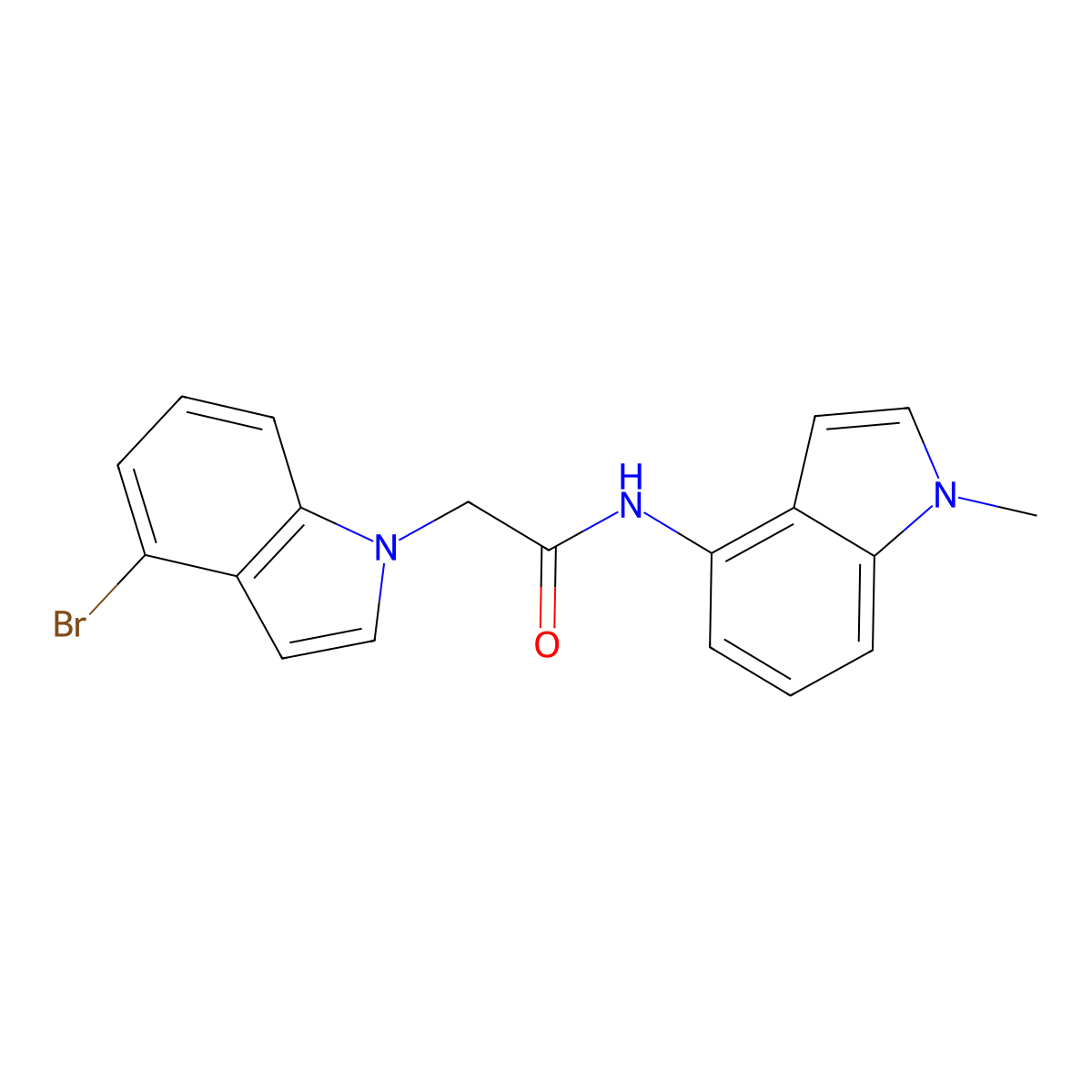 2-(4-bromo-1H-indol-1-yl)-N-(1-methyl-1H-indol-4-yl)acetamide molecular structure, CAS 1351679-83-8