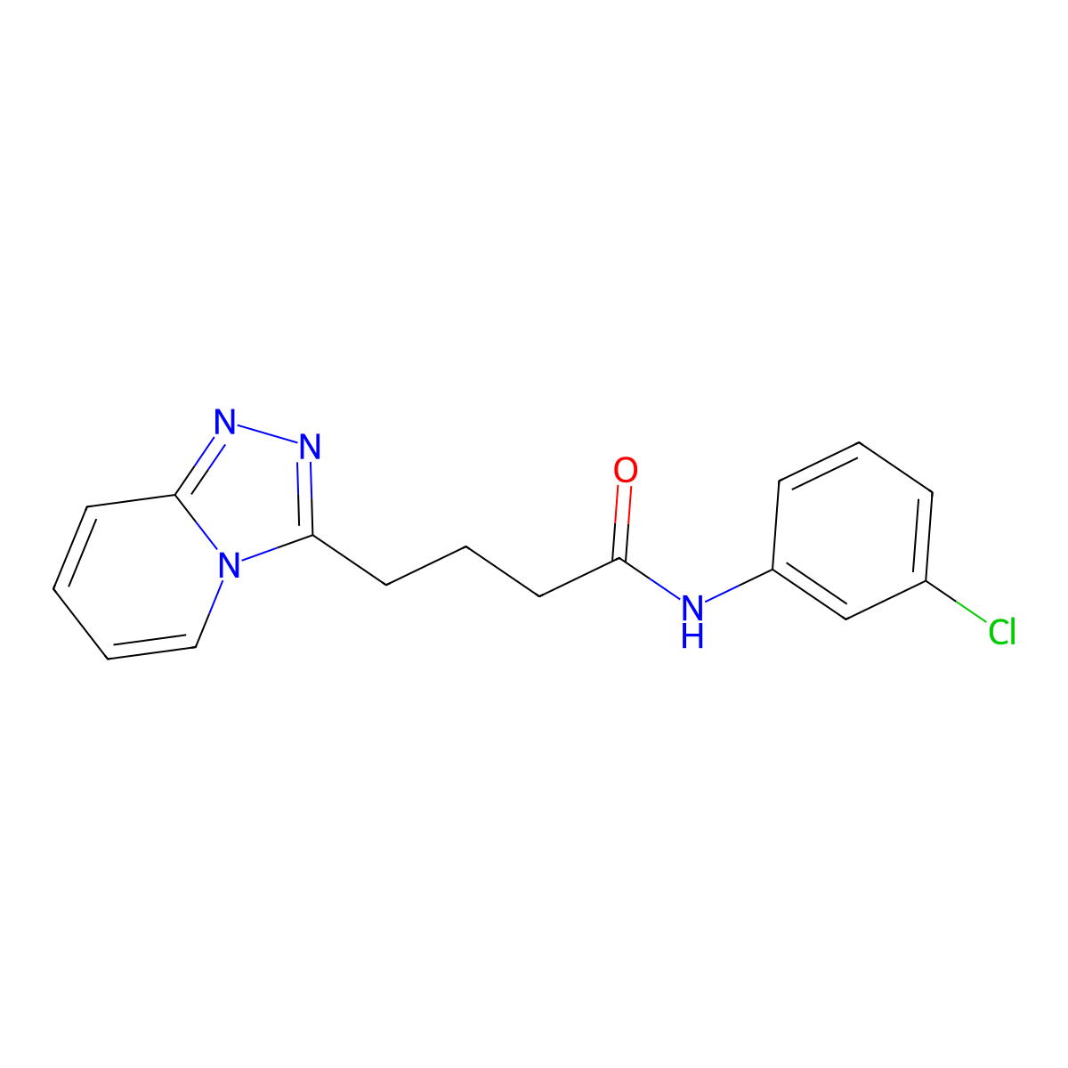 4-([1,2,4]triazolo[4,3-a]pyridin-3-yl)-N-(3-chlorophenyl)butanamide molecular structure, CAS 1351679-90-7