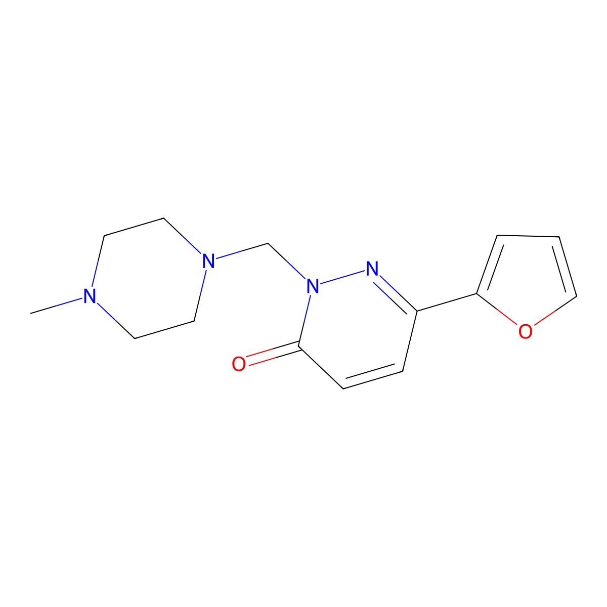 6-(furan-2-yl)-2-[(4-methylpiperazin-1-yl)methyl]pyridazin-3(2H)-one molecular structure, CAS 1351680-17-5