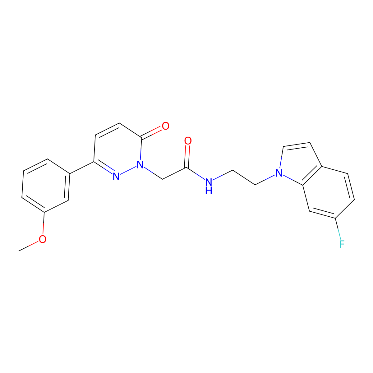 N-[2-(6-fluoro-1H-indol-1-yl)ethyl]-2-[3-(3-methoxyphenyl)-6-oxo-1(6H)-pyridazinyl]acetamide molecular structure, CAS 1351680-24-4