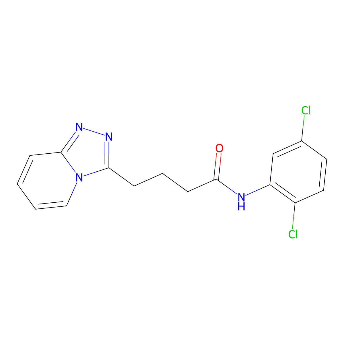 4-([1,2,4]triazolo[4,3-a]pyridin-3-yl)-N-(2,5-dichlorophenyl)butanamide molecular structure, CAS 1351680-65-3