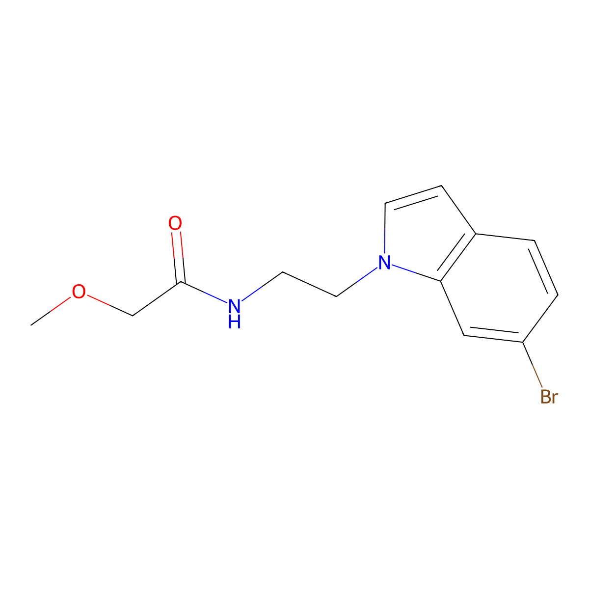 N-[2-(6-bromo-1H-indol-1-yl)ethyl]-2-methoxyacetamide molecular structure, CAS 1351681-15-6