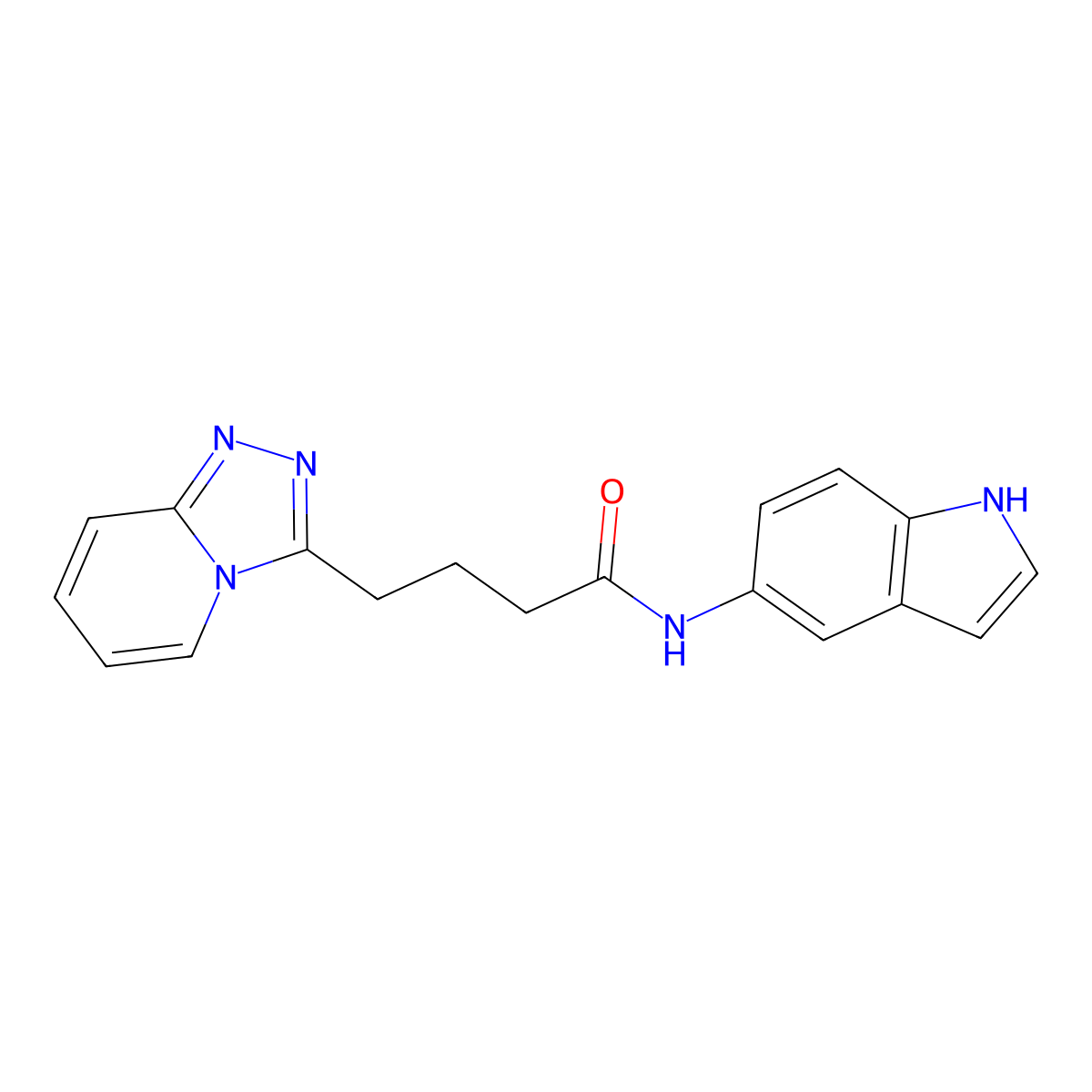 4-([1,2,4]triazolo[4,3-a]pyridin-3-yl)-N-(1H-indol-5-yl)butanamide molecular structure, CAS 1351681-38-3