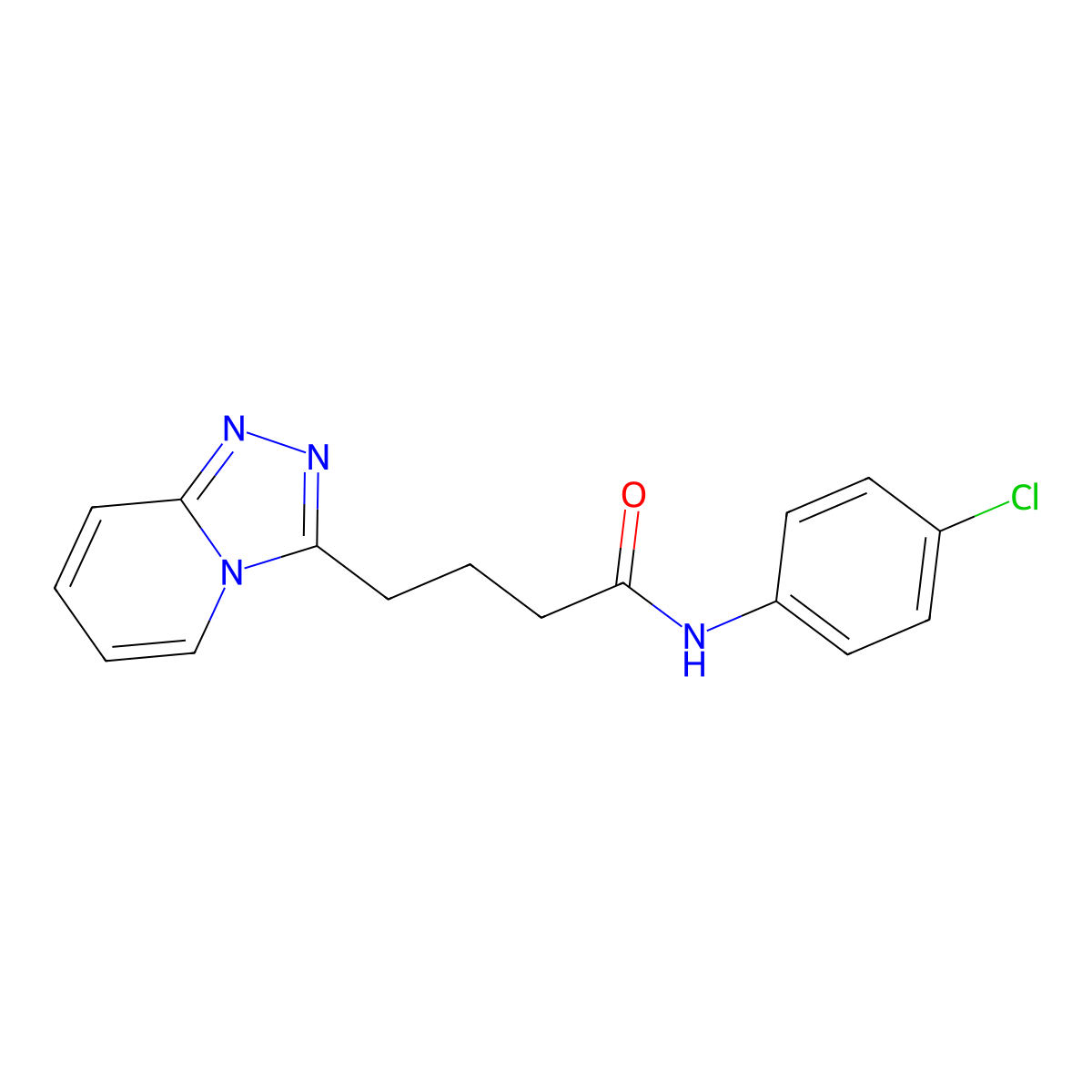 4-([1,2,4]triazolo[4,3-a]pyridin-3-yl)-N-(4-chlorophenyl)butanamide molecular structure, CAS 1351681-93-0