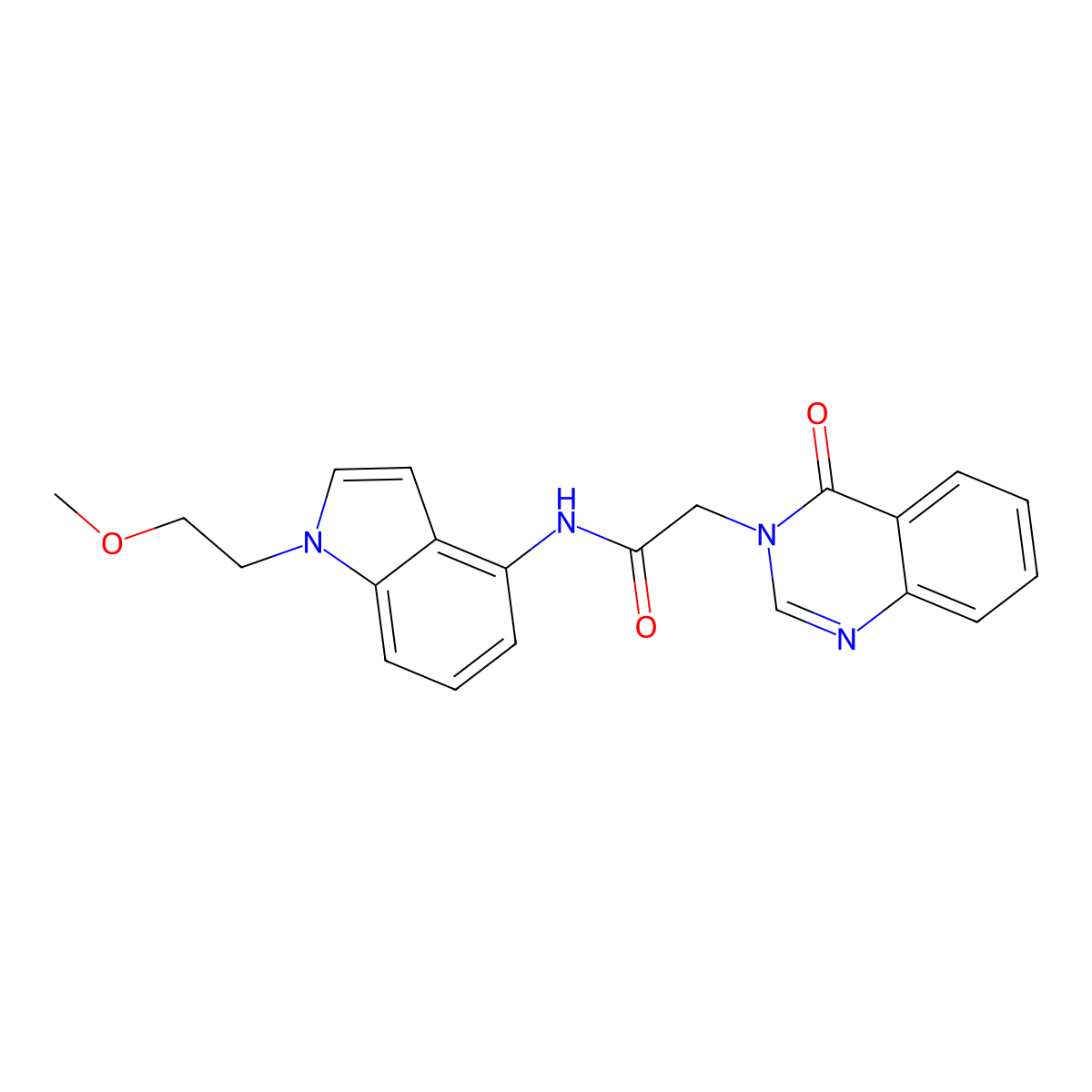 N-[1-(2-methoxyethyl)-1H-indol-4-yl]-2-(4-oxoquinazolin-3(4H)-yl)acetamide molecular structure, CAS 1351682-00-2