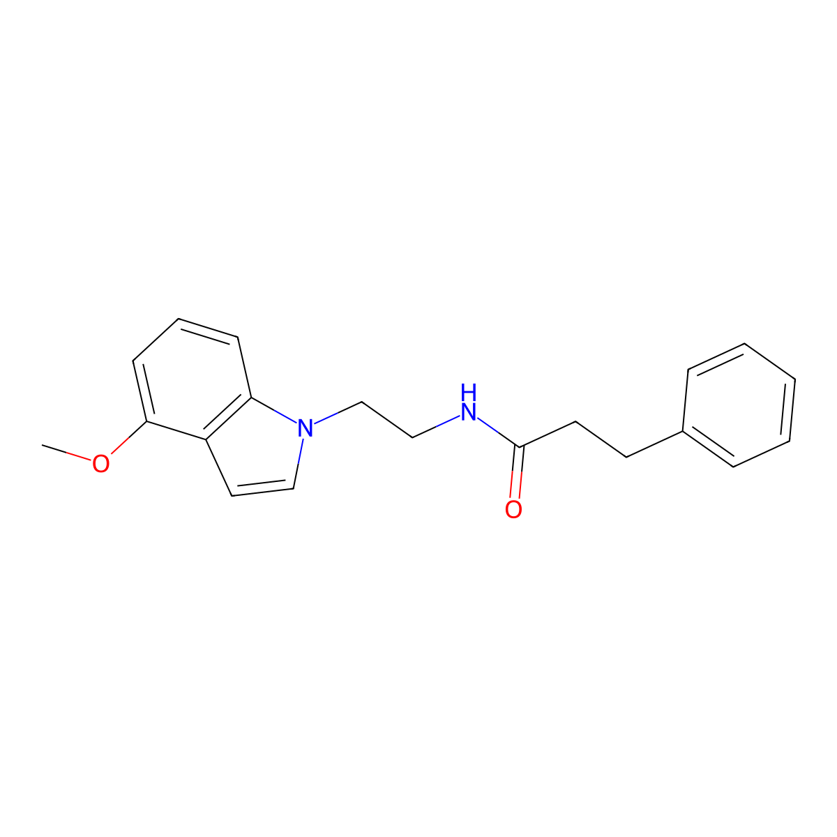 N-[2-(4-methoxy-1H-indol-1-yl)ethyl]-3-phenylpropanamide molecular structure, CAS 1351682-04-6