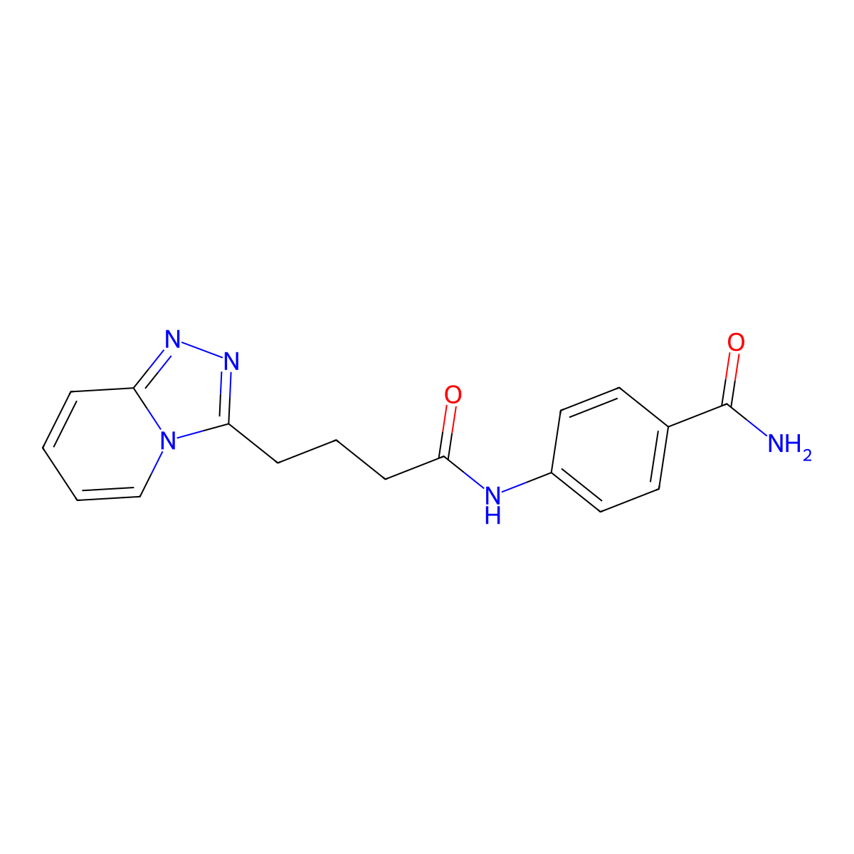 4-{[4-([1,2,4]Triazolo[4,3-a]pyridin-3-yl)butanoyl]amino}benzamide molecular structure, CAS 1351682-14-8