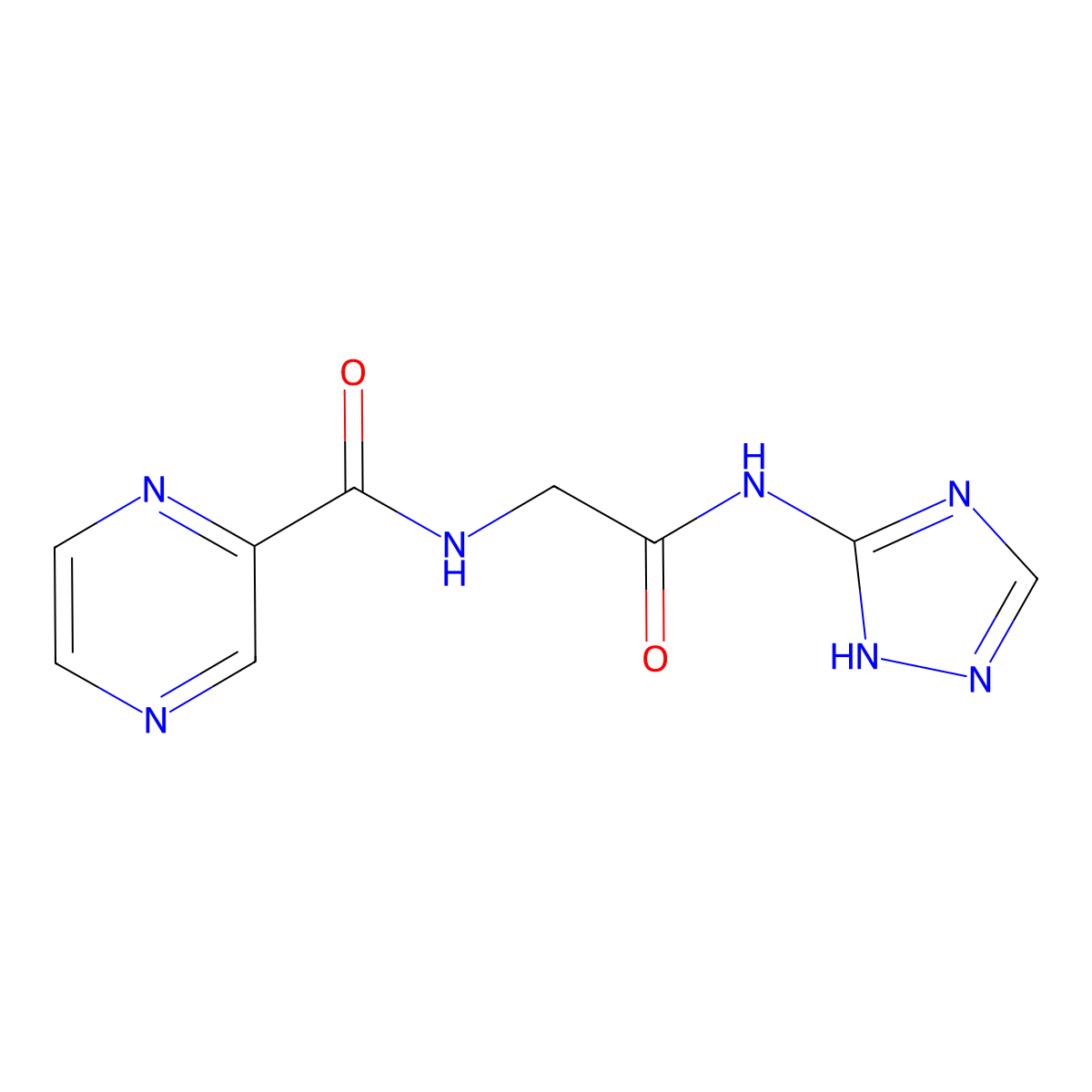 N-[2-oxo-2-(4H-1,2,4-triazol-3-ylamino)ethyl]pyrazine-2-carboxamide molecular structure, CAS 1351682-19-3