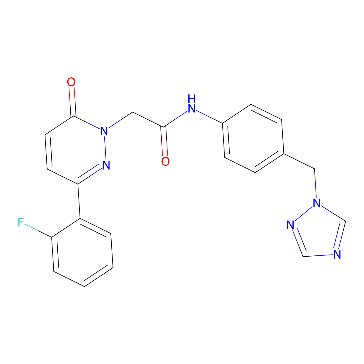 2-[3-(2-fluorophenyl)-6-oxopyridazin-1(6H)-yl]-N-[4-(1H-1,2,4-triazol-1-ylmethyl)phenyl]acetamide molecular structure, CAS 1351682-27-3