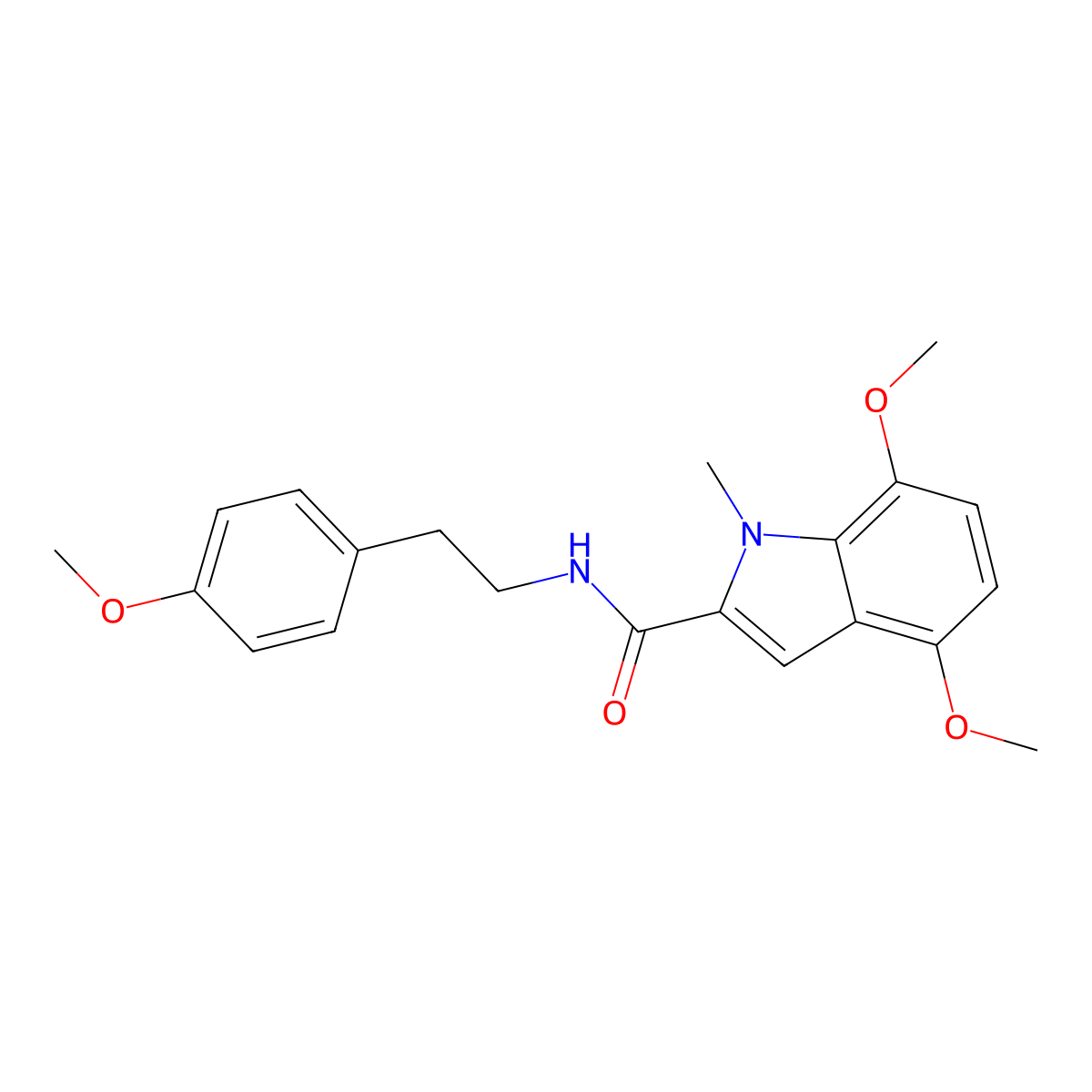 4,7-dimethoxy-N-[2-(4-methoxyphenyl)ethyl]-1-methyl-1H-indole-2-carboxamide molecular structure, CAS 1351682-41-1