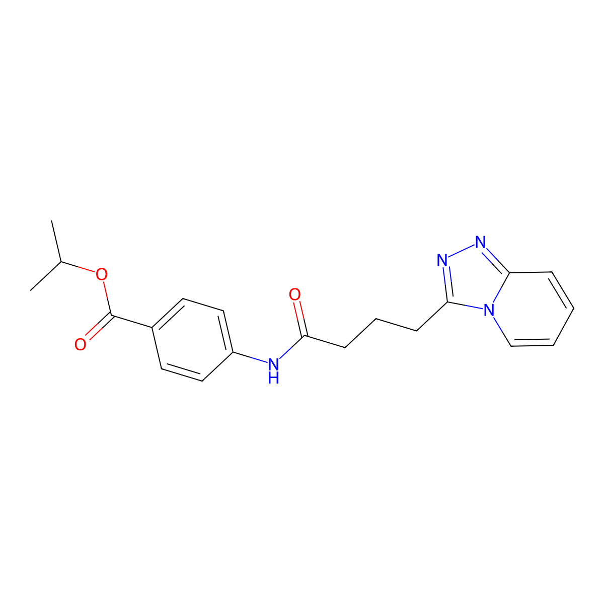Propan-2-yl 4-{[4-([1,2,4]triazolo[4,3-a]pyridin-3-yl)butanoyl]amino}benzoate molecular structure, CAS 1351682-51-3