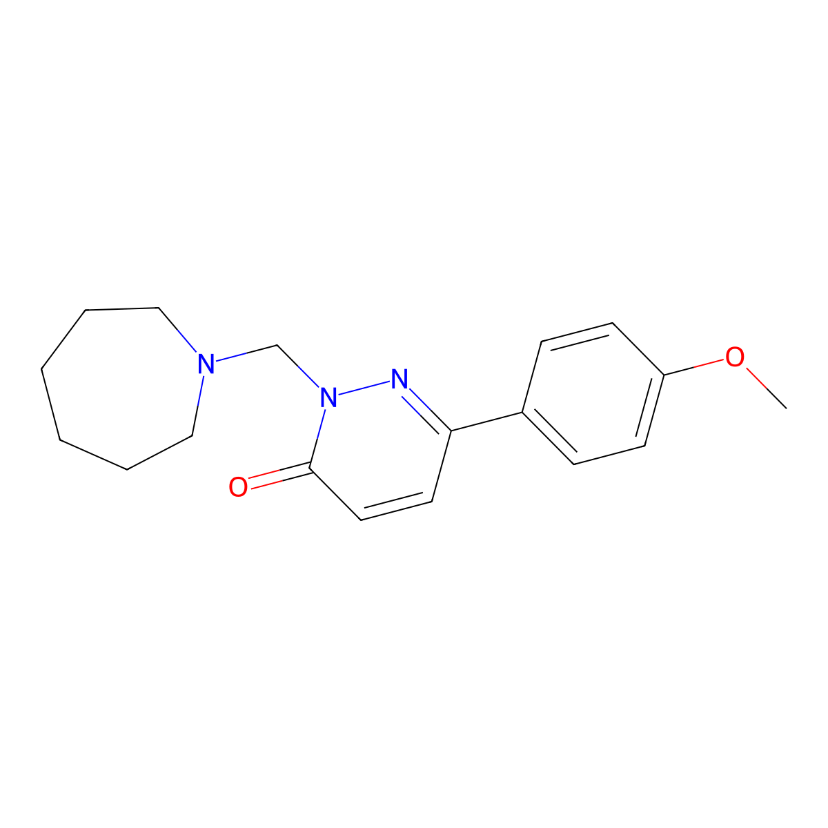 2-(azepan-1-ylmethyl)-6-(4-methoxyphenyl)pyridazin-3(2H)-one molecular structure, CAS 1351682-59-1