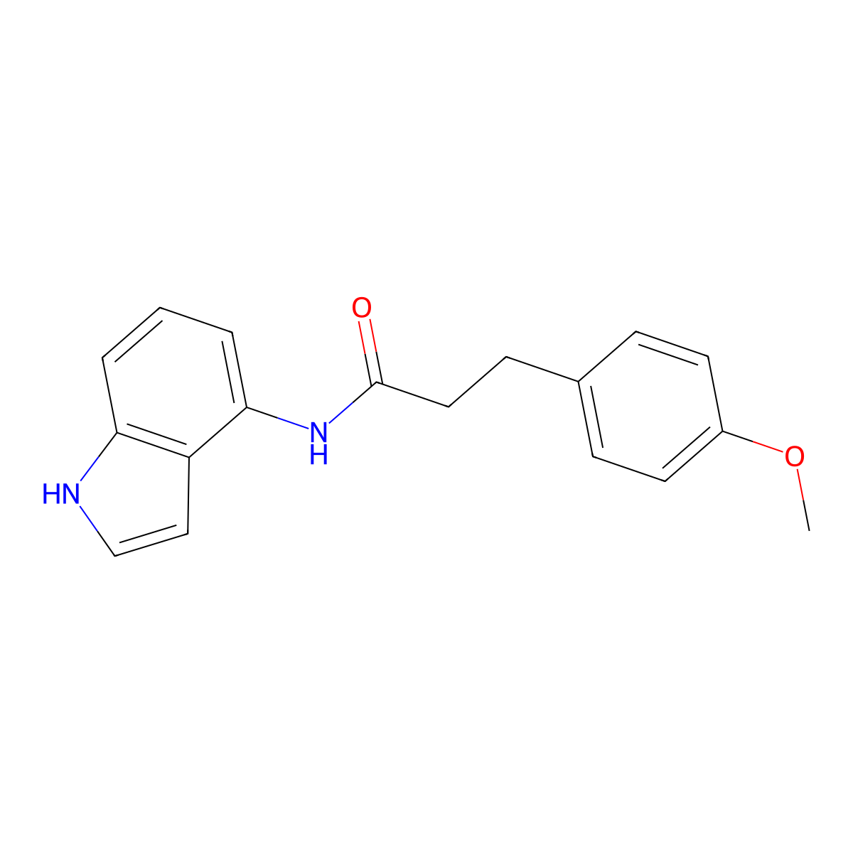 N-(1H-indol-4-yl)-3-(4-methoxyphenyl)propanamide molecular structure, CAS 1351683-00-5