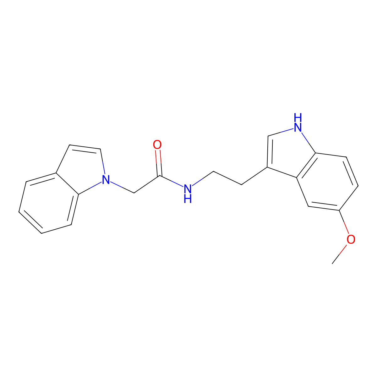 2-(1H-indol-1-yl)-N-[2-(5-methoxy-1H-indol-3-yl)ethyl]acetamide molecular structure, CAS 1351683-24-3