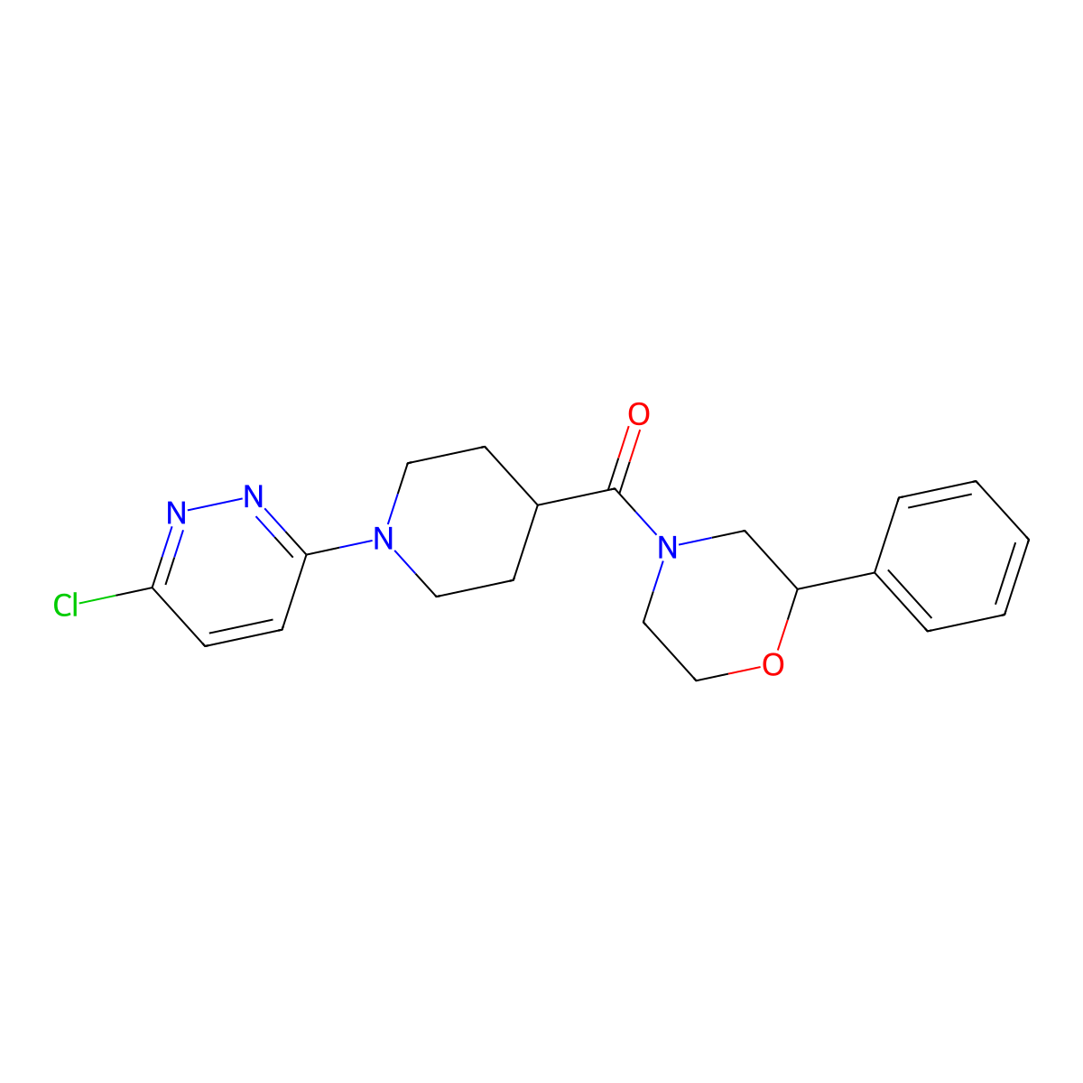 [1-(6-Chloropyridazin-3-yl)piperidin-4-yl](2-phenylmorpholin-4-yl)methanone molecular structure, CAS 1351683-49-2