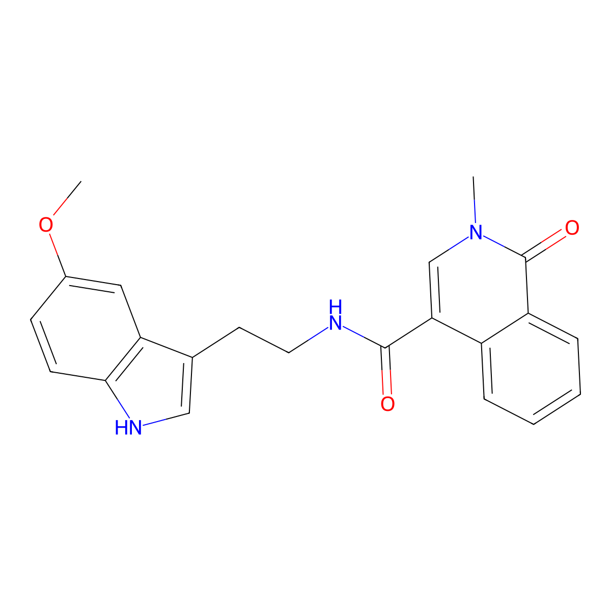 N-[2-(5-methoxy-1H-indol-3-yl)ethyl]-2-methyl-1-oxo-1,2-dihydro-4-isoquinolinecarboxamide molecular structure, CAS 1351683-56-1