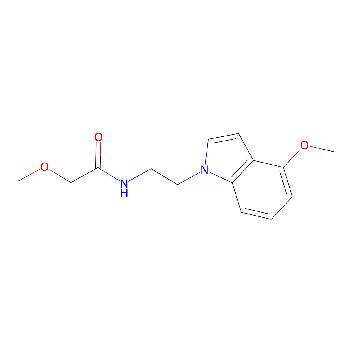 2-methoxy-N-[2-(4-methoxy-1H-indol-1-yl)ethyl]acetamide molecular structure, CAS 1351684-10-0