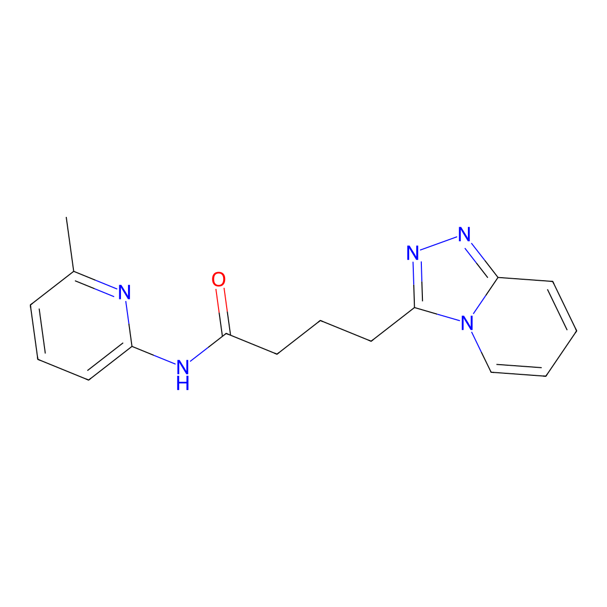 4-([1,2,4]triazolo[4,3-a]pyridin-3-yl)-N-(6-methylpyridin-2-yl)butanamide molecular structure, CAS 1351686-39-9