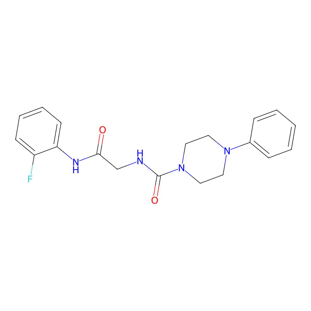 N-{2-[(2-fluorophenyl)amino]-2-oxoethyl}-4-phenylpiperazine-1-carboxamide molecular structure, CAS 1351686-41-3